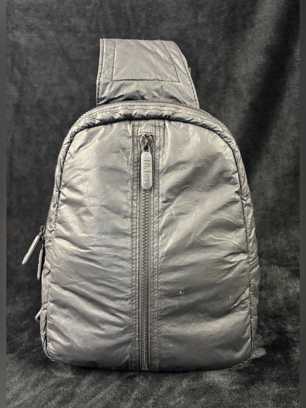 Hi Love Travel Black Tyvek Sling Backpack